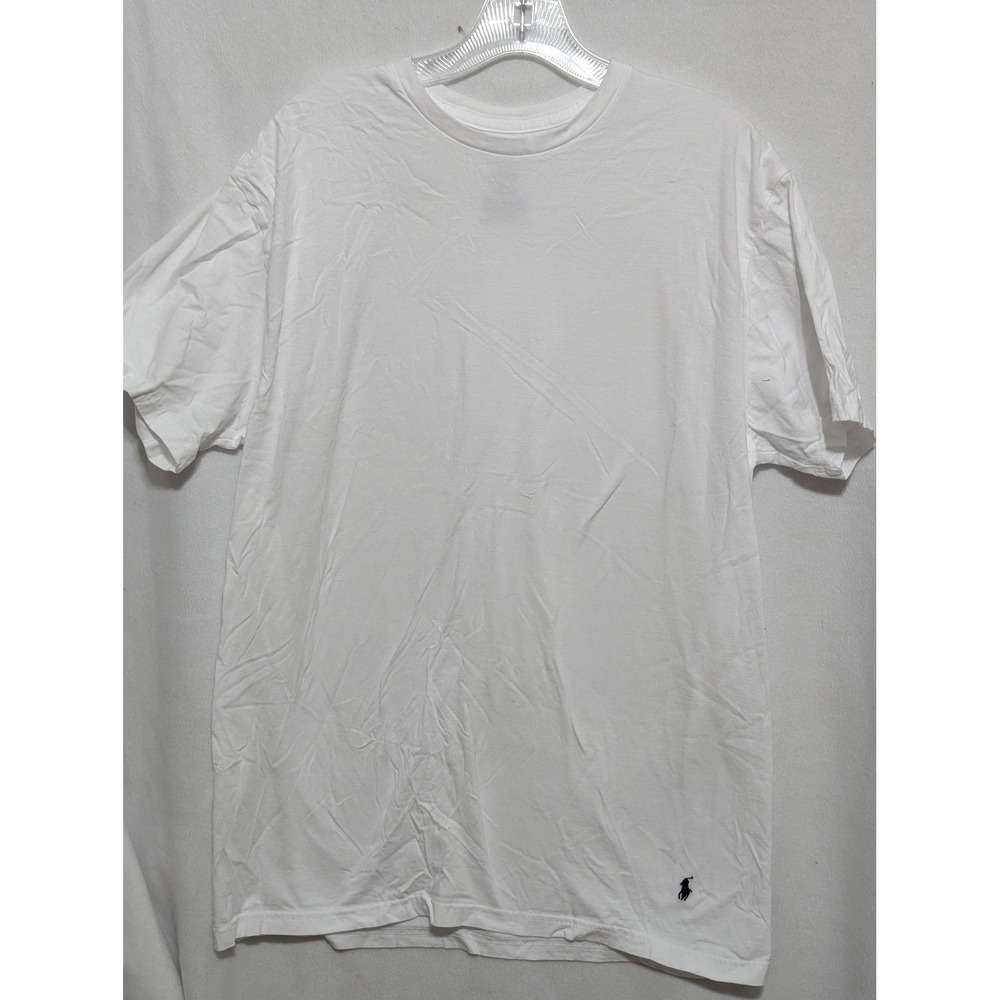 Polo Ralph Lauren Mens Classic Fit White Cotton Crew Neck T-Shirt Size Large